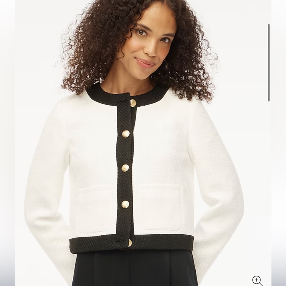 NWT J. Crew Factory BLACK WHITE COMBO TWEED Size 2P